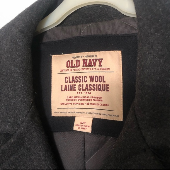 Old Navy Dark Gray Wool Coat - Picture 2 of 8